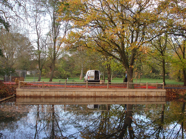 Here our revetments work in conjunction with a viewing deck, protecting the bank and providing great views of the water.